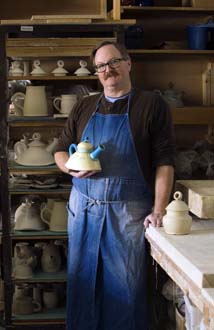 Lloyd in his studio